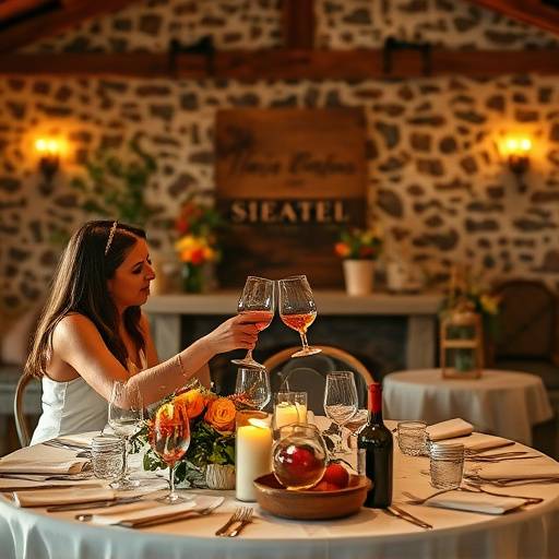 Fotografia do brinde dos noivos e convidados em um casamento rústico e chique em uma herdade no Alentejo, com decoração campestre.